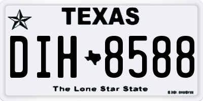 TX license plate DIH8588