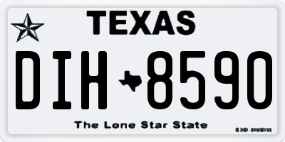 TX license plate DIH8590