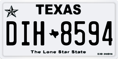 TX license plate DIH8594