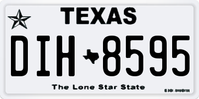 TX license plate DIH8595