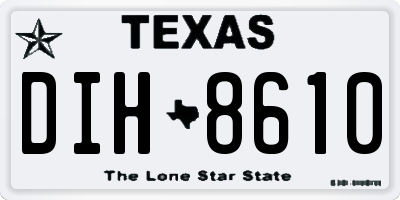 TX license plate DIH8610
