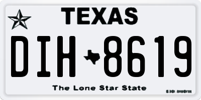 TX license plate DIH8619