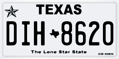 TX license plate DIH8620
