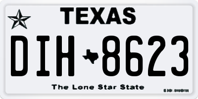 TX license plate DIH8623