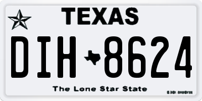 TX license plate DIH8624