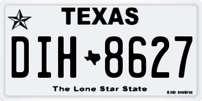 TX license plate DIH8627