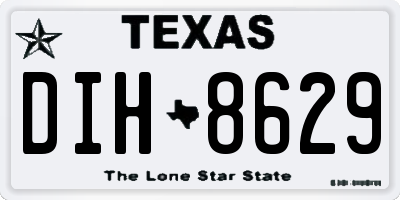 TX license plate DIH8629