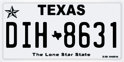 TX license plate DIH8631