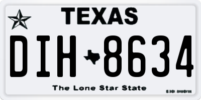 TX license plate DIH8634