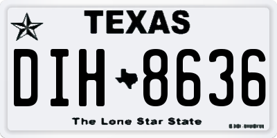 TX license plate DIH8636