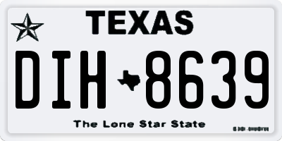 TX license plate DIH8639