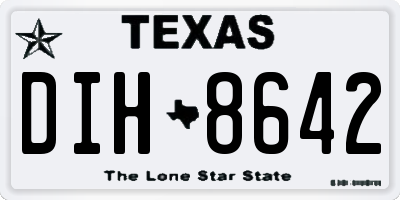 TX license plate DIH8642
