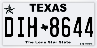TX license plate DIH8644