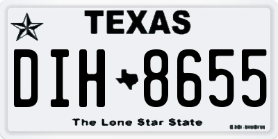 TX license plate DIH8655