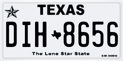 TX license plate DIH8656