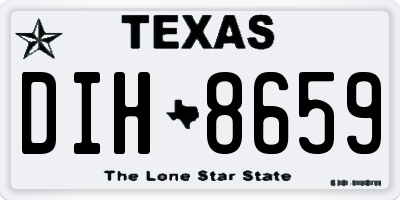 TX license plate DIH8659