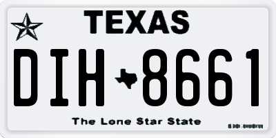 TX license plate DIH8661
