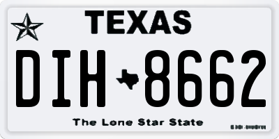 TX license plate DIH8662