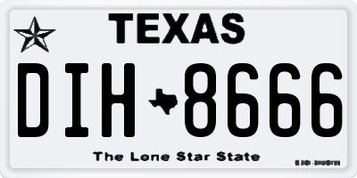 TX license plate DIH8666
