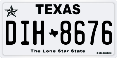 TX license plate DIH8676