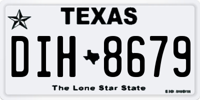 TX license plate DIH8679