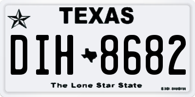TX license plate DIH8682