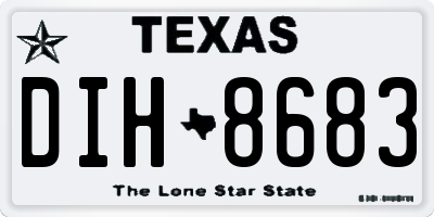 TX license plate DIH8683