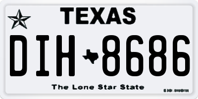 TX license plate DIH8686