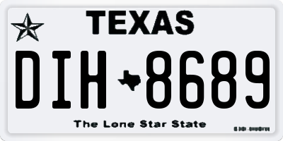 TX license plate DIH8689