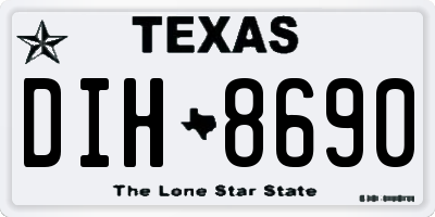 TX license plate DIH8690