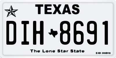 TX license plate DIH8691