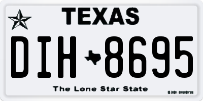 TX license plate DIH8695