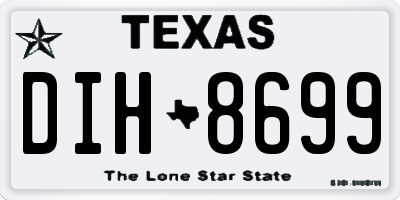 TX license plate DIH8699