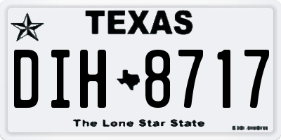 TX license plate DIH8717