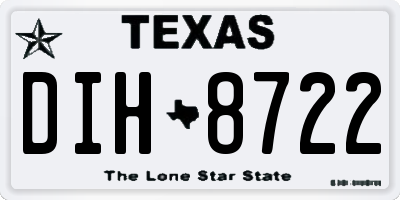 TX license plate DIH8722