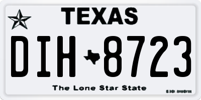 TX license plate DIH8723