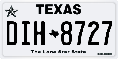 TX license plate DIH8727