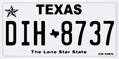 TX license plate DIH8737