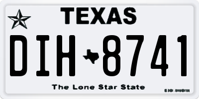 TX license plate DIH8741
