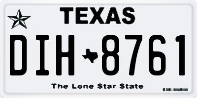 TX license plate DIH8761