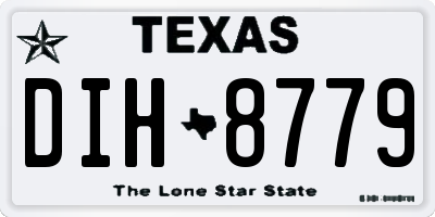 TX license plate DIH8779