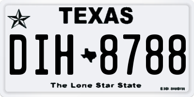 TX license plate DIH8788