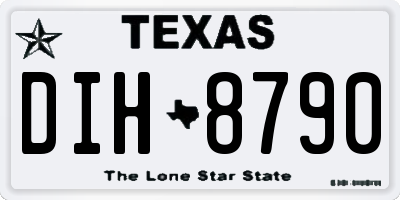TX license plate DIH8790