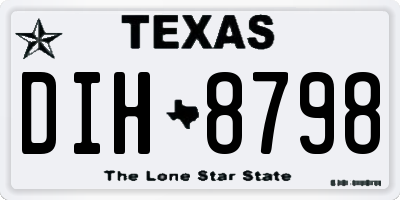 TX license plate DIH8798
