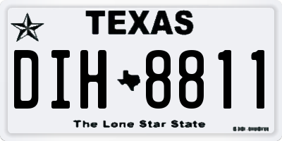 TX license plate DIH8811