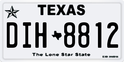 TX license plate DIH8812