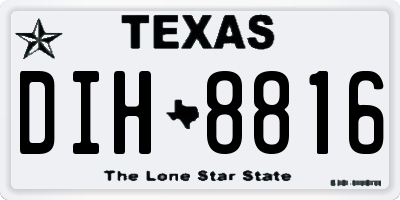 TX license plate DIH8816