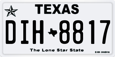 TX license plate DIH8817