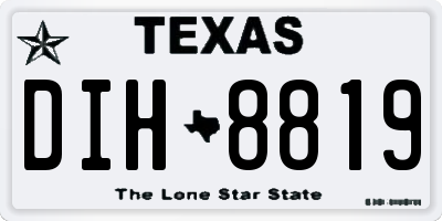 TX license plate DIH8819