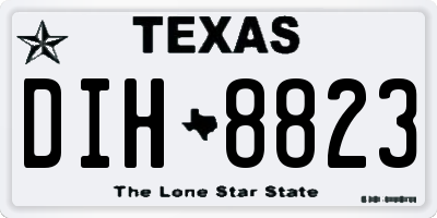 TX license plate DIH8823